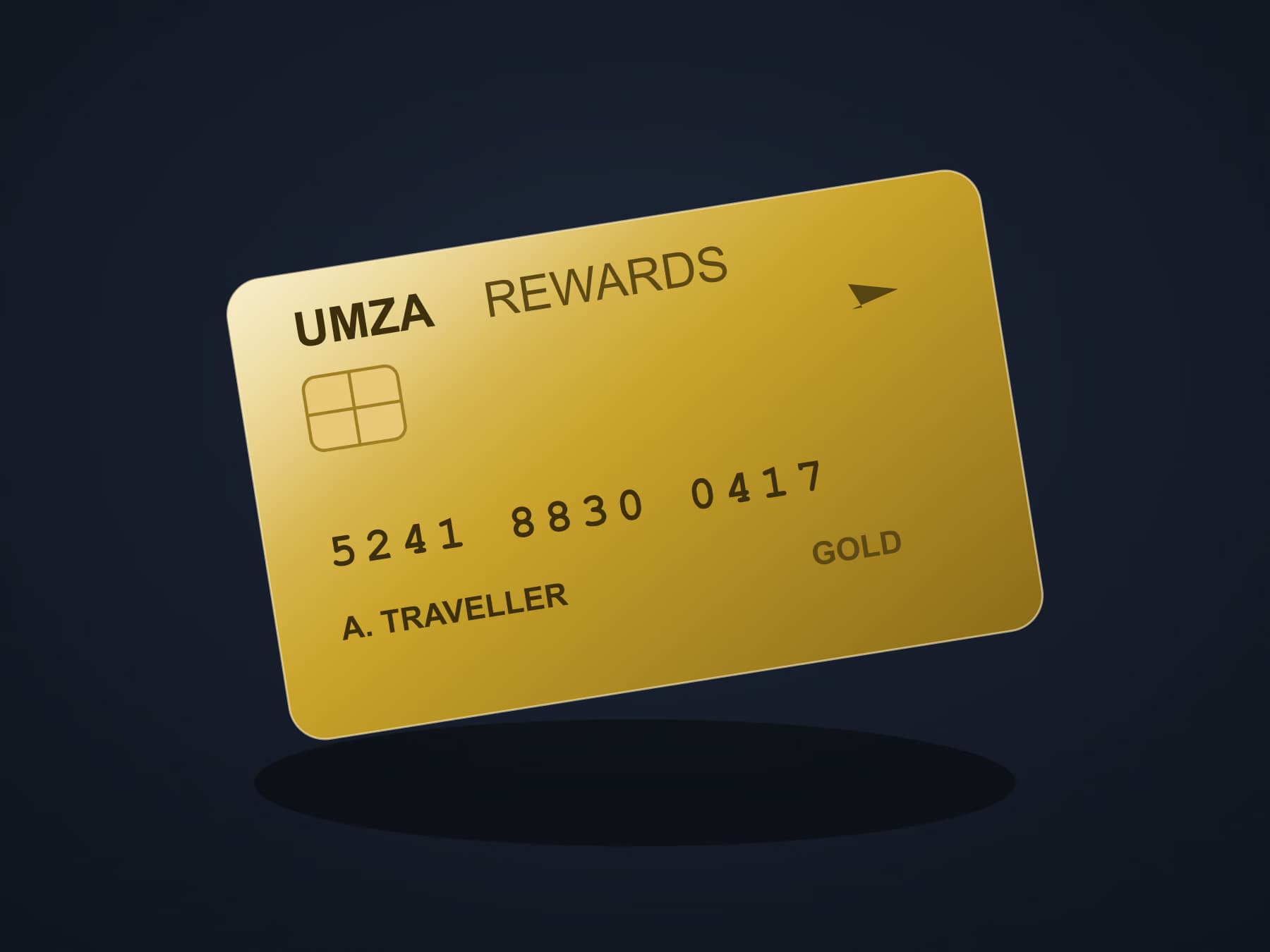 Umza Rewards gold membership card